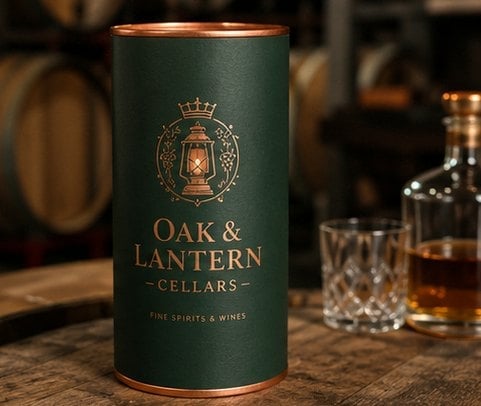 Customized tube packaging for distilleries, wineries and breweries