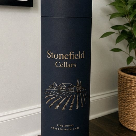 Tube packaging with logo — customer photo
